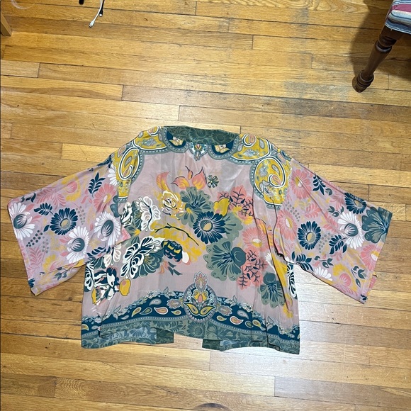 Powder The Folk Art Floral Kimono Jacket, OSFM - Picture 13 of 14
